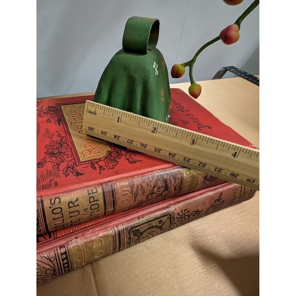 Vintage Green‎ Cow Bell Metal Decorative Painted Farmhouse Decor Country Western - Picture 7 of 8